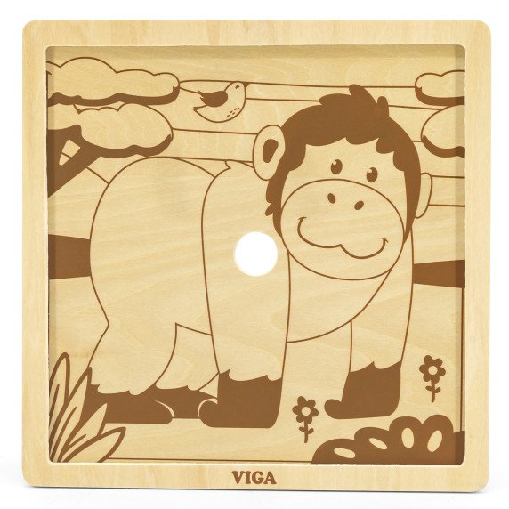 VIGA Patogus Medinis Gorilos Puzzle 9 dalių