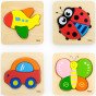 VIGA Pirmoji medinė puzzle lėktuvas kūdikiui
