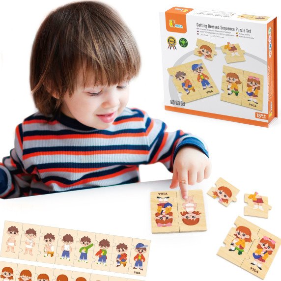 VIGA Medinis Mokomasis Puzzle Vaikams 