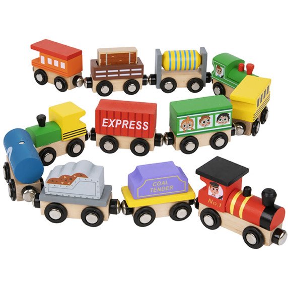 Tooky Toy Mediniai Magnetiniai Automobiliai