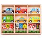 TOOKY TOY automobilių kelio galaktikos galvosūkiai + transporto priemonės automobiliai kelio ženklai