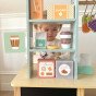 TOOKY TOY Produktų parduotuvės stalas Iš medžio Orkaitė Svarstyklių Kortelių skaitytuvas