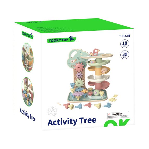 TOOKY TOY Montessorio kamuolių trasa „Aktyvus medis“