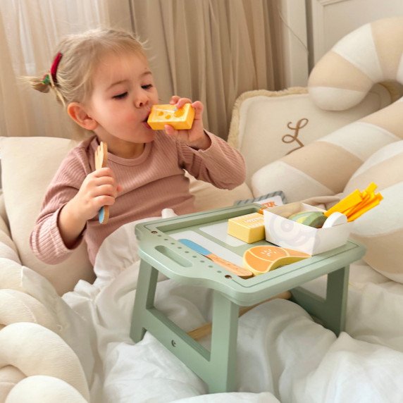 TOOKY TOY pusryčių rinkinys su lėkšte ir priedais