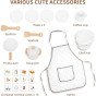 TOOKY TOY Medinis virtuvėlės rinkinys 9 in 1 buitinės technikos priedai Map