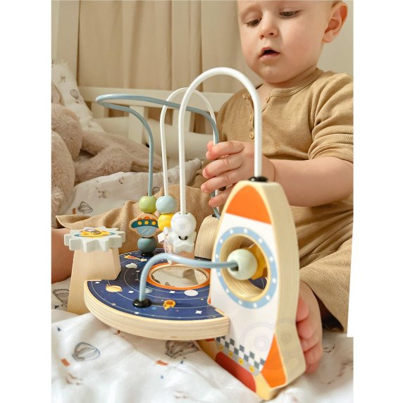TOOKY TOY Medinis Raketos variklio kilpa labirintas