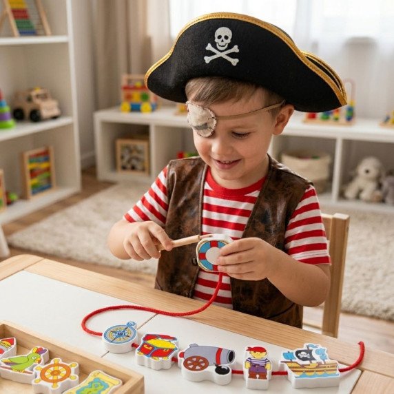 VIGA mediniai blokai Susipynimo Medžioklės Piratai