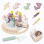TOOKY TOY Medinis gimtadienio tortas supjaustomas su lipniu velklu
