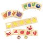 VIGA Edukacinis Medinis Puzzle Rūšiavimo, Keitimo Spalvų Ir Formų 38 Dalys Montessori