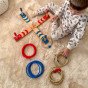 TOOKY TOY Medinis linksnių kryžiaus žaidimas Arcade Ring Cross Game