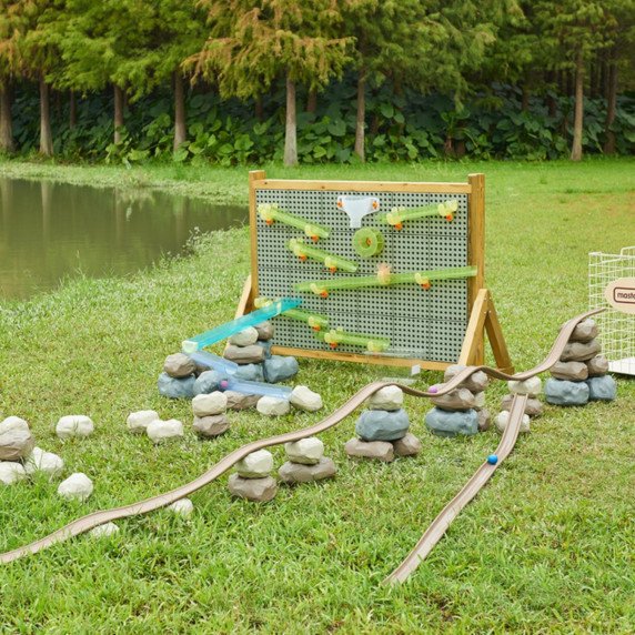 MASTERKIDZ kamuolysų takelis, skirtas dėti 2 juostas