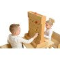 MASTERKIDZ 2-in-1 stalas tapybai su langeliu ir juodraščio stovu