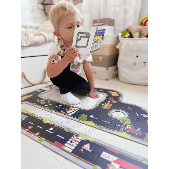 TOOKY TOY Kelionės galvosūkis vaikams Kelio modelis 21 dalis FSC Sertifikatas