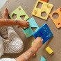 TOOKY TOY Montessori dėlionė Formos ir Spalvų Gyvūnai 6 Lentos FSC