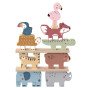 TOOKY TOY Mediniai blokai galvosūkis gyvūnai Montessori 9 vnt.