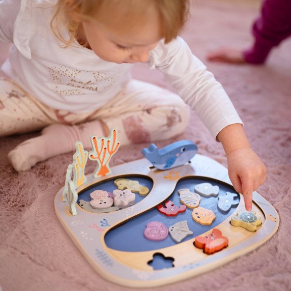 TOOKY TOY „Pagauk žuvį“ Montesori galvosūkis sugebėjimų žaidimas