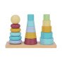 TOOKY TOY Trigubosios bokštai Keliamosios galvosūkio Montessori rūšiavimo žaidimas
