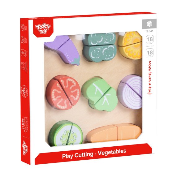 TOOKY TOY Medinis daržovių pjaustymo lenta 20 vnt.