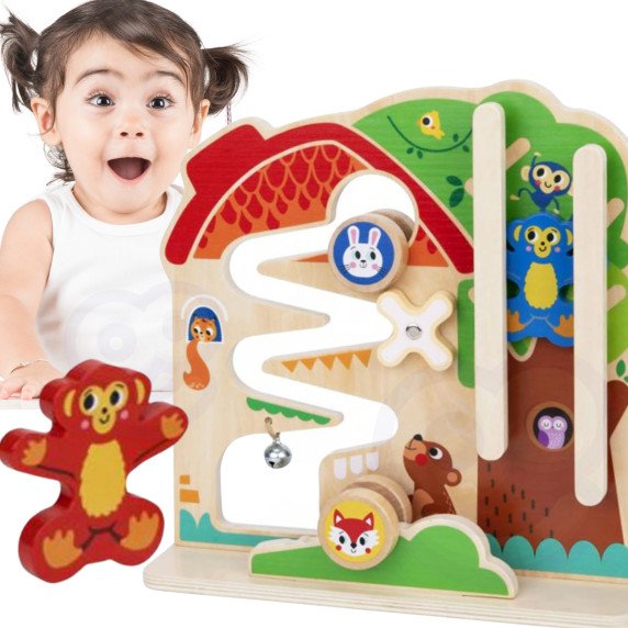 TOOKY TOY Medinis Montesori manipuliuojamas lankas