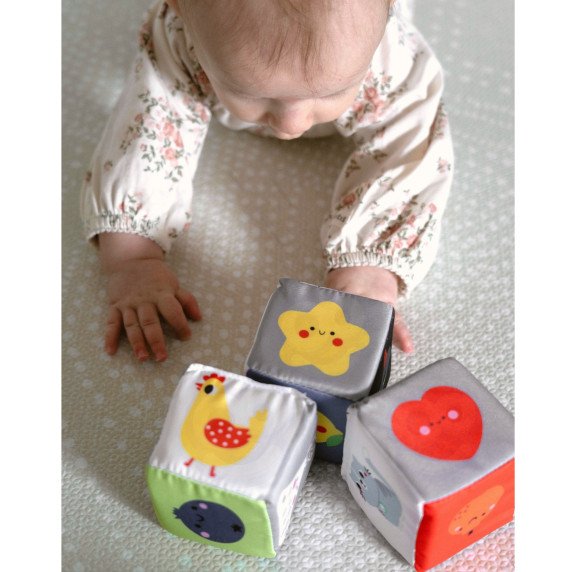 TOOKY TOY dėžė XXL Montessori mokomoji 6in1 jutimo dėžė 3-4 mėnesiai