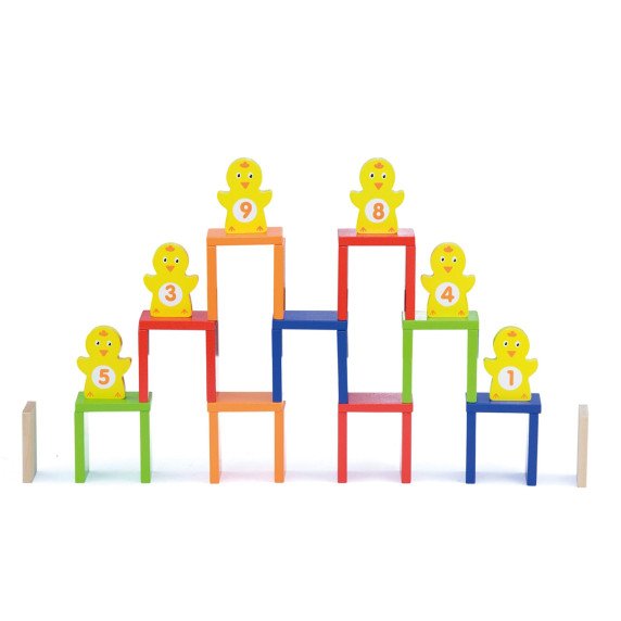 VIGA Mediniai Domino Takeliai 122 vnt.