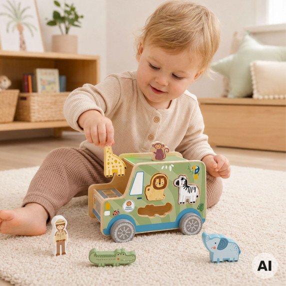 TOOKY TOY Safari veiklos kubas automobilis
