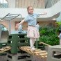 Klasikinis „Classic World Edu“ medinis gimnastikos laiptelis sodo kliūčių trasai
