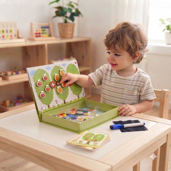 TOOKY TOY medinis magnetinis Montesori galvosūkis vaikams