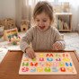 TOOKY TOY Puzzle Montessori Abėcėlės galvosūkis su smeigtukais