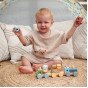 TOOKY TOY Medinis traukinys su gyvūnų blokais Montessori galvosūkiui