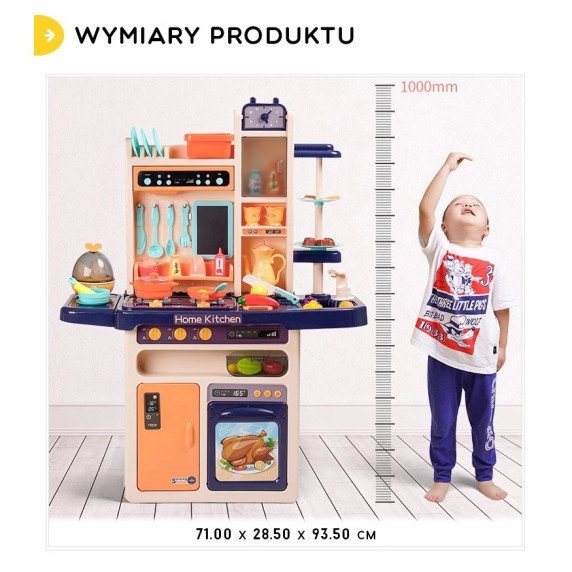 WOOPIE didelė interaktyvi virtuvė su vandens cirkuliacija vaikams 65 a.