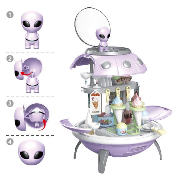 WOOPIE parduotuvė ledai kavinė cukraus dirbtuvė 3 viename kuprinė UFO projektorius
