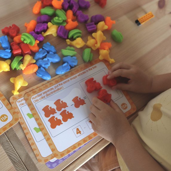 WOOPIE Montessori spalvų rūšiavimo ir skaičiavimo mokymo rinkinys, 2 vnt.