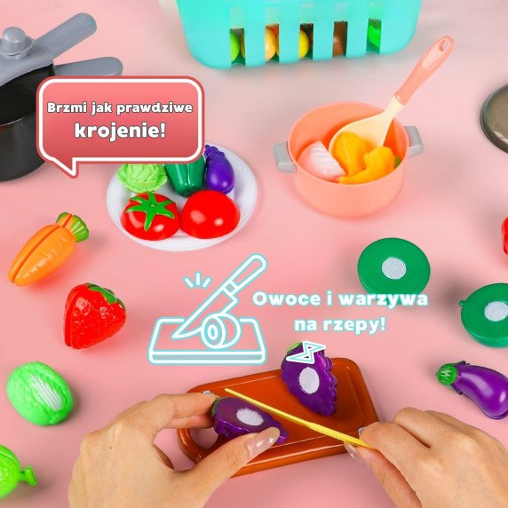WOOPIE virtuvės priedai rinkinys Maisto gaminimo žaislas 108 vnt