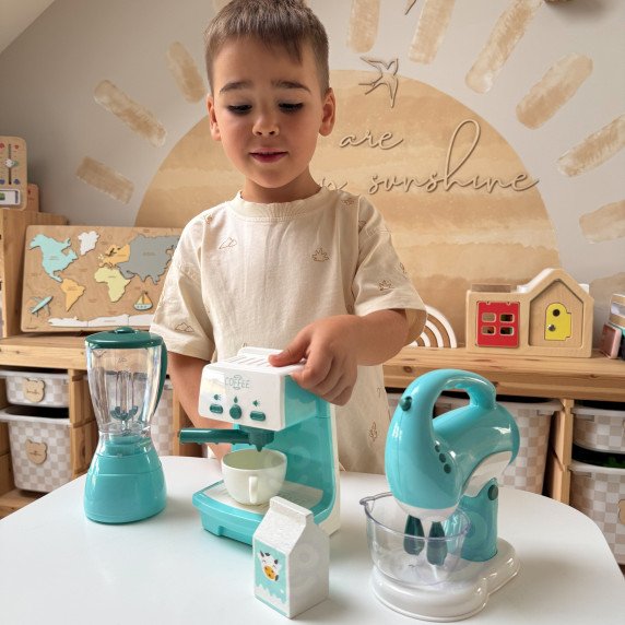 WOOPIE 3-in-1 Namų įtaisų rinkinys: Kavos aparatas, Maišytuvas, Skrudintuvas, Garso ir šviesos efektai