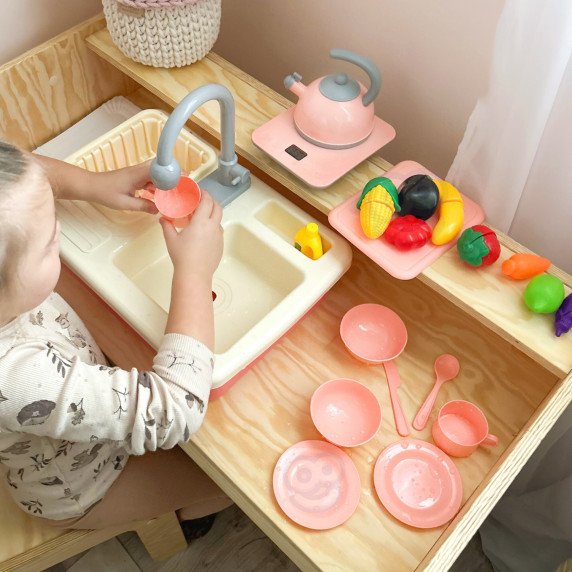 WOOPIE 2-in-1 virtuvės praustuvas su vandens čiaupu