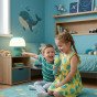 WOOPIE Daugiafunkcinė RGB lempa „Bluetooth“ garsiakalbis „Karaoke“ balsų moduliatorius SD kortelė AUX Turkio spalva
