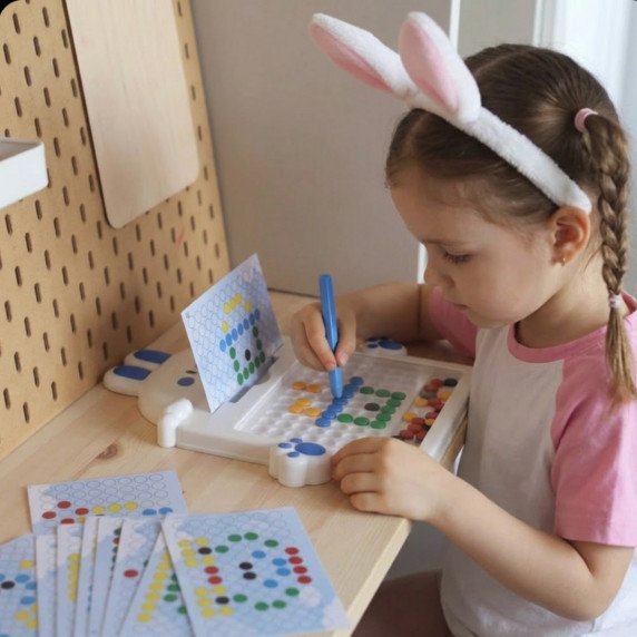 WOOPIE Magnetinė lenta vaikams Montesori MagPad Kiškis