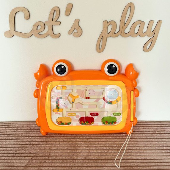 WOOPIE Montessori magnetinis lentos krabas labirintas oranžinė