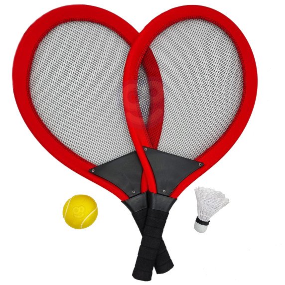 Dideli teniso badmintono raketės vaikams rinkinys + skrisulys