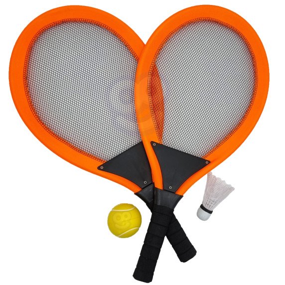 WOOPIE didelės teniso badmintono raketės vaikams rinkinys + plunksnalys