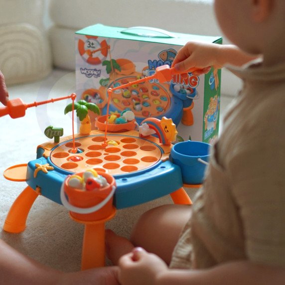 WOOPIE Žvejybos žaidimo rinkinys Žvejyba su magneta Mėlyna 36 vnt.