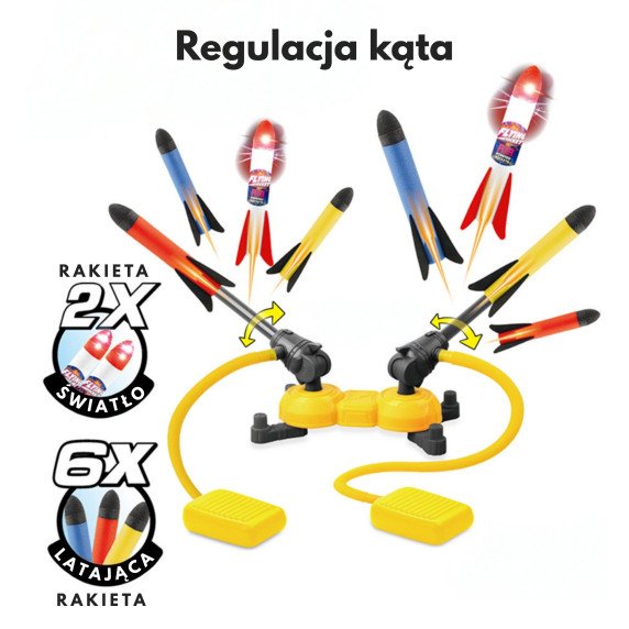 WOOPIE Dvigubas Putplastinis Raketų paleidėjas 8 vnt.