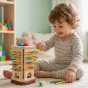 Woopie Mediniai Montessori Įgūdžių Žaidimo Stiebai kamuoliai 3D Bokštas