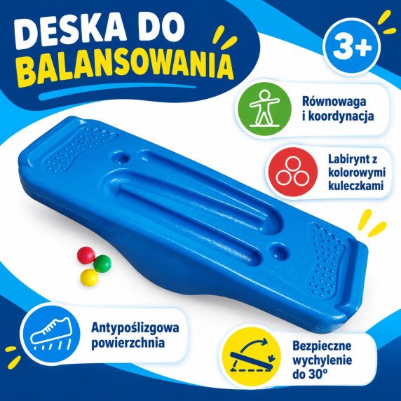 WOOPIE mėlynas balanso lenta su jutikliniu labirintu