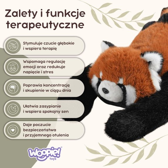 WOOPIE Raudonasis Panda Svorio jutiklinis žaislas 1kg