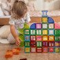 WOOPIE Magnetinės Statybinės Blokės 3D Mokomasis Rinkinys Pilis 100 vnt.