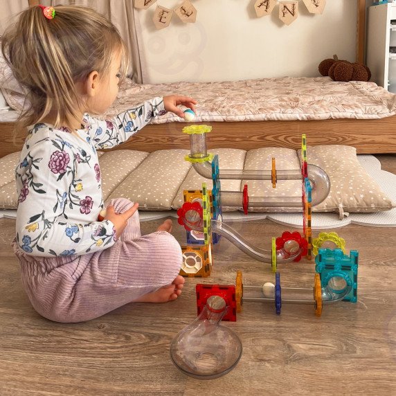WOOPIE Magnetinės Konstrukcijų Blokai 3D Mokomasis Rinkinys Kamuolių Trajektorija 113 vnt.