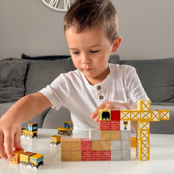 WOOPIE Magnetinės Statybos Kubai Statybos Aikštelė 49 vnt.