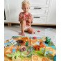 WOOPIE 2-in-1 Statybos rinkinys Dinosaurų stalo žaidimas + 46 kauliukai